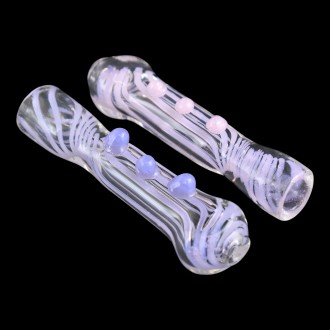 3" Spiral Art Chillum Hand Pipe - 35CT JAR