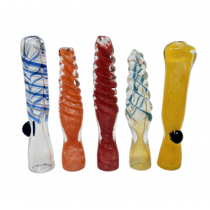 3" Assorted Chillum Hand Pipe - (Jar of 45) [JARCHP45]