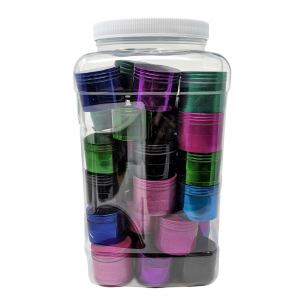 42mm Assorted Colors/ Design 4 Part Grinder - (Display of 36) [JARG4236]