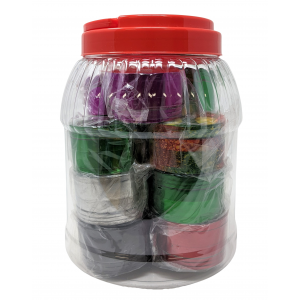 62mm Assorted Colors/ Design 4 Part Grinder Jar - (Display of 15) [JARG6215]