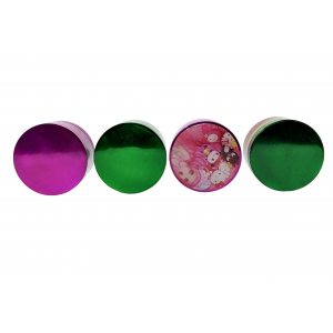62mm Assorted Colors/ Design 4 Part Grinder Jar - (Display of 15) [JARG6215]