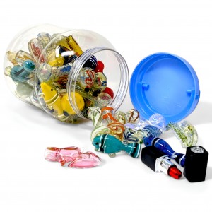 2.5” Mix, Match, & Smoke In Style Hand Pipe - 60ct JAR [JARHP60]