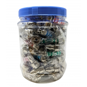 Assorted Design Regular Metal Pipe Jar - (Display of 60) [JARMP60]