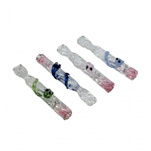 3.5" Gold Fumed Diamond Creature Chillum Hand Pipe - (Jar of 30) [JARXG3D30]