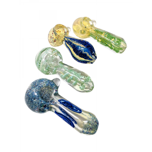 4.5" Assorted Design Gold Fumed Hand Pipe - 15ct Jar [KP15HPJAR]