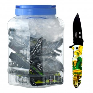 Premium Tactical Folding Knives Jar Assorted Designs (24 count Display)