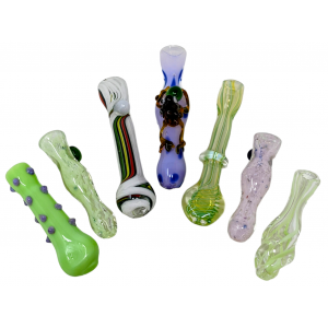 3" Assorted Slyme Color Chillums Hand Pipe 20ct Jar - [RKP20JAR]