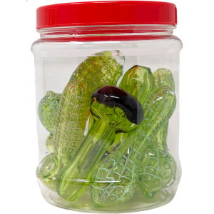 3.5" Assorted Art Slyme Tube Heavy Hand Pipe Jar (Display of 10) [SG35SLM10-JAR]