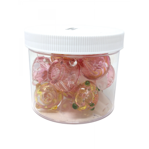 14mm Gold Fumed Assorted Art Bowl Jar - (Pack of 14) [SGBOWL14-JAR]