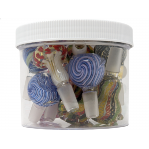 Assorted Designs 14mm Bowls - Jar (Display of 15) [SGBOWL15-JAR]