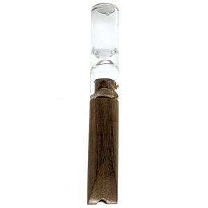 3" Teak Wood/Glass One Hitter - (Jar of 35) [WOH35CT]