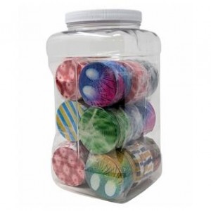 62mm Tie Dye Art Assorted Colors 4 Parts Grinder - 15ct Jar [JIG62JAR15]