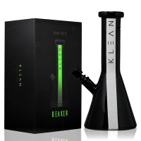 KLEAN - Black & white Series Beaker Bong - Glow in the Dark