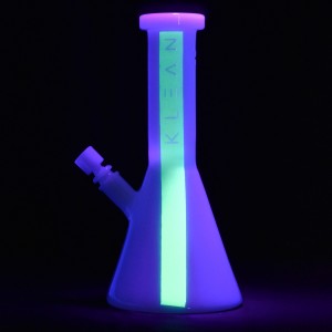 KLEAN - Black & white Series Beaker Bong - Glow in the Dark