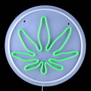 16" x 16" Neon Sign - Weed [LED-NS007]