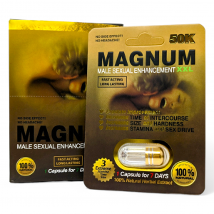 Magnum 50K Male Sexual Enhancement XXL Capsules (20ct Display)
