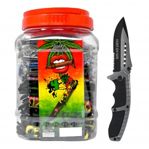 Premium Tactical Folding Knives Jar - Assorted Designs (52 count Display)