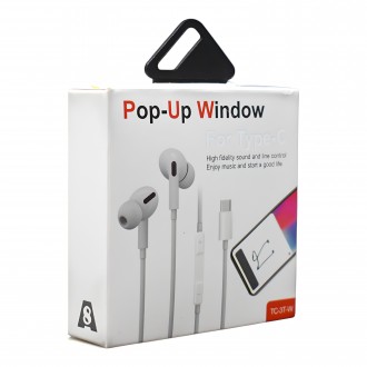 Pop-Up Window For Type-C Stereo Earphone