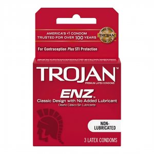 Trojan ENZ Red 3's Non-Lubricated Latex Condoms - 6pk