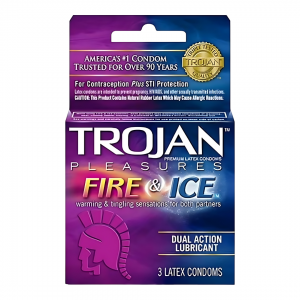 Trojan Fire & Ice 3's Dual Action Lubricant Condoms - 6pk