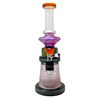 Lookah - 11" Sand Blasted Mandala Showerhead Perc Water Pipe - [C320]