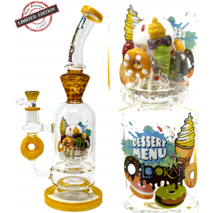 Lookah - 13" Dessert Menu Themed W/ Matrix Desert Menu Perc Water Pipe - [C335]