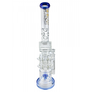 Lookah Glass - 20" Triple HoneyComb Chamber Multi Perc Water Pipe -  [WPC756]