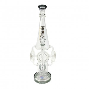 19" Lookah Hollow Barrel Beaker With 5-Arm Tree Perc Water Pipe - [WPC771]