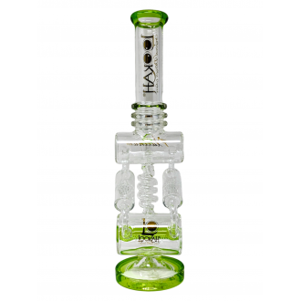 16.5" Lookah Spiral Double Barrel Chamber Inline With Multi Honeycomb Perc Water Pipe - [WPC772]