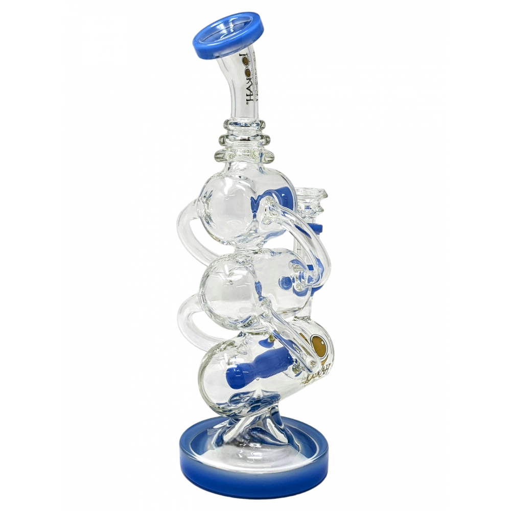 12" Lookah Triple Chamber Recycler Water Pipe Skygate Wholesale