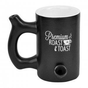 Roast & Toast Mug - Shiny Black with White logo [82370]
