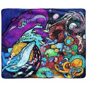 Fleece Throw Winter Blanket 60 x 50" inches - Underwater Species Design