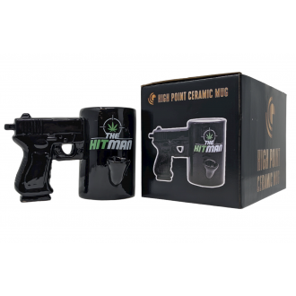 High Point Ceramic The Hitman Gun Mug Hand Pipe - [PM027]