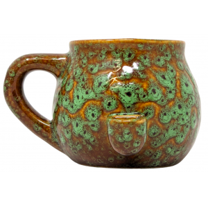 High Point Ceramic Glazed Artwork Mug Hand Pipe - [PM043]