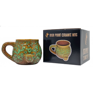 High Point Ceramic Glazed Artwork Mug Hand Pipe - [PM043]