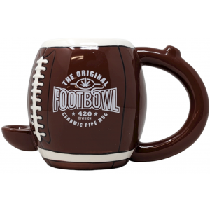 High Point Ceramic American Football Mug Hand Pipe - [PM064]