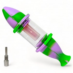 8.5" Silicone Glass Perc Nectar Collector 10mm [FTCHP0038]