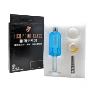 High Point Glass Nectar Collector Set Glycerin Filled With Inline Perc - [HPG099]