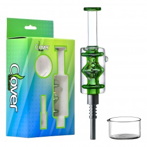 Clover Glass - Glycerin Filled Curvy Dotted Nectar Collector