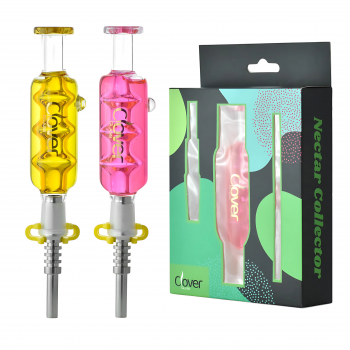 Clover Glass - Glycerin Filled Freezable Pipe Nectar Collector