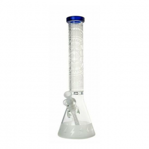 16" Cheech Glass Sand Blasted Gear Beaker Water Pipe [CH-145] 