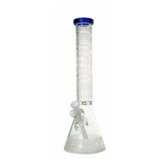 16" Cheech Glass Sand Blasted Gear Beaker Water Pipe [CH-145] 