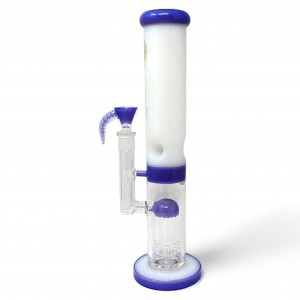 On Point Glass - 13" Two-Tone Milky Hues - Tubular Symphony Tree Perc Water Pipe - [GB770]