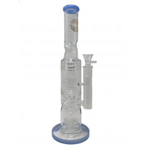 16" On Point Glass Multi Ice Pinch Perc Water Pipe [JD928]