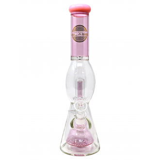 14" On Point Glass Matrix Perc Color Beaker Water Pipe [MB1364]