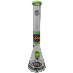 On Point Glass - 18" Wig Wag Art Water Pipe [OPGW18] 