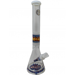 On Point Glass - 18" Wig Wag Art Water Pipe [OPGW18] 