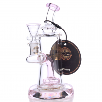 On Point Glass - 5" Pocket Puddle W/ Matrix Perc Mini Water Pipe - [SK-7013]