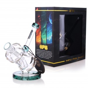 On Point Glass - 5.5" Hammered Haze Bubbler Style Mini Water Pipe - [SK-7017]