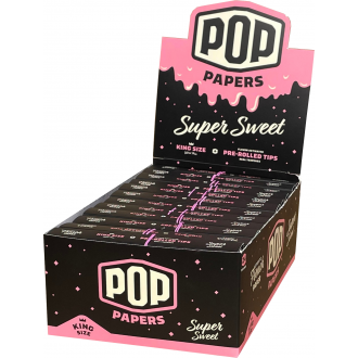 Pop Papers King Size With Flavored Tips - (Display of 24)